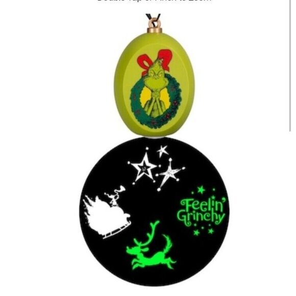 The Grinch LED Whirl-A-Motion Hanging Projection Ornament Holiday Decor Classics - Picture 12 of 16